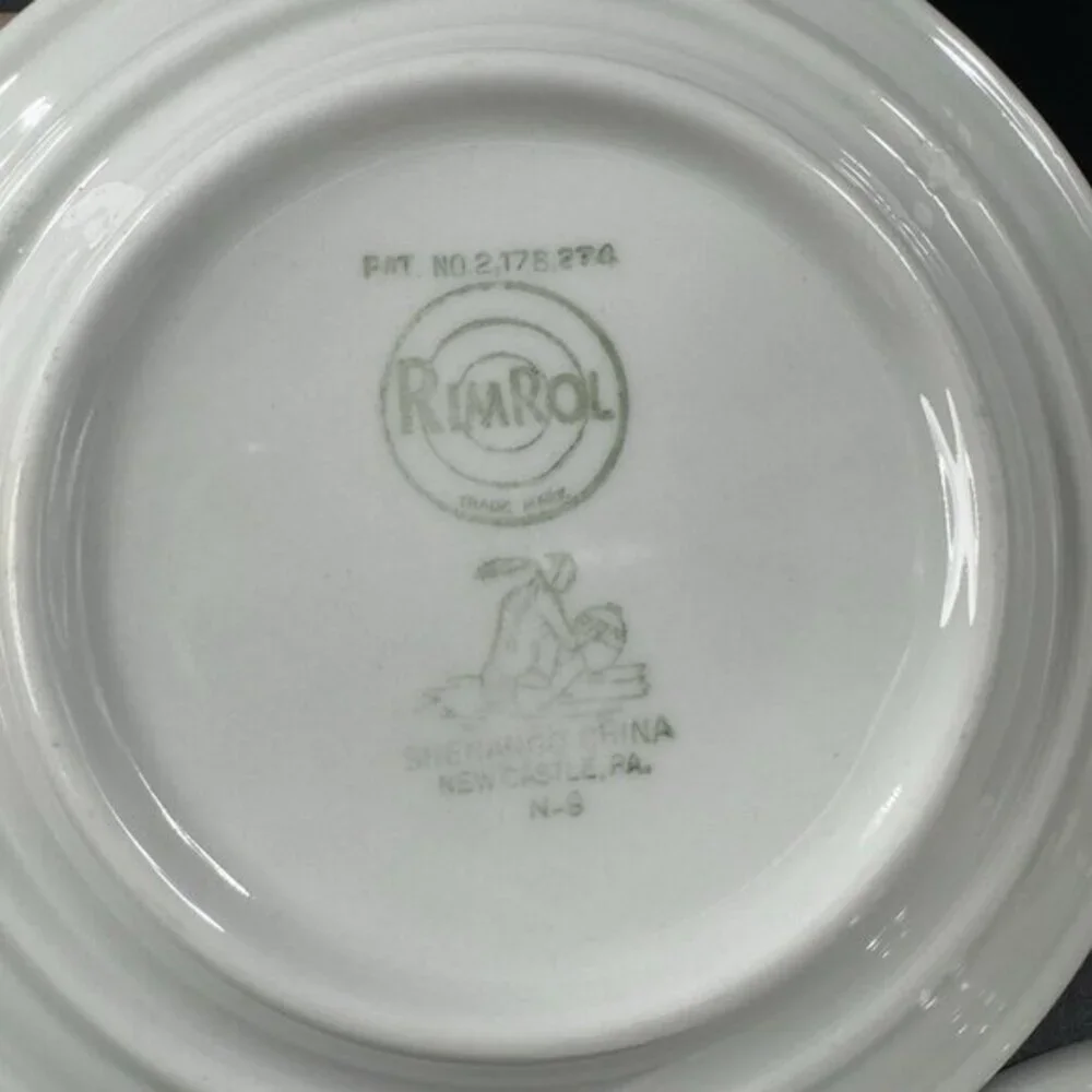 Shenango China RIMROL Restaurant Ware USA Antique Cars All Different Plates Set4